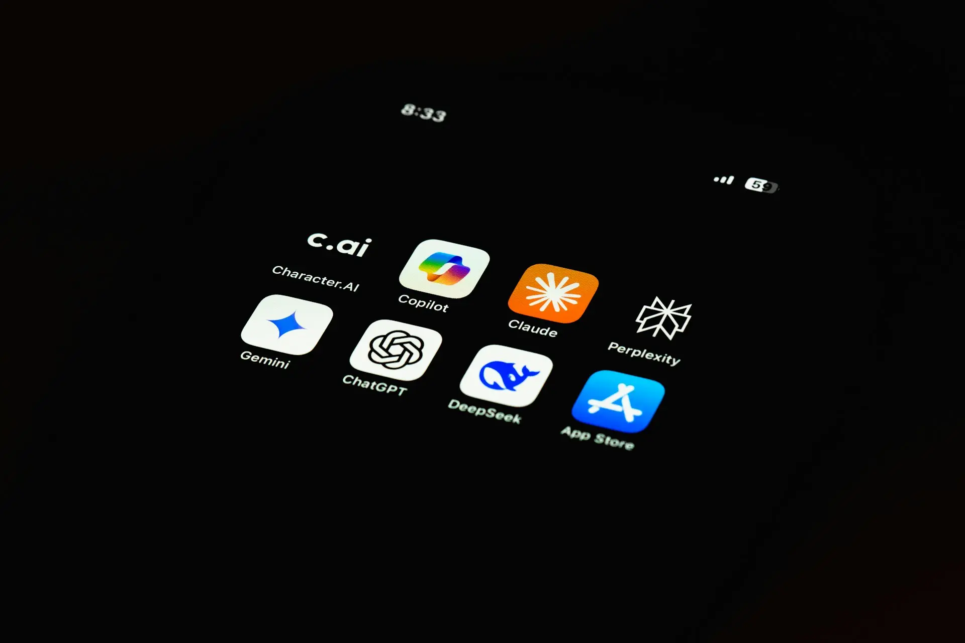 A close up of a cell phone with icons on it